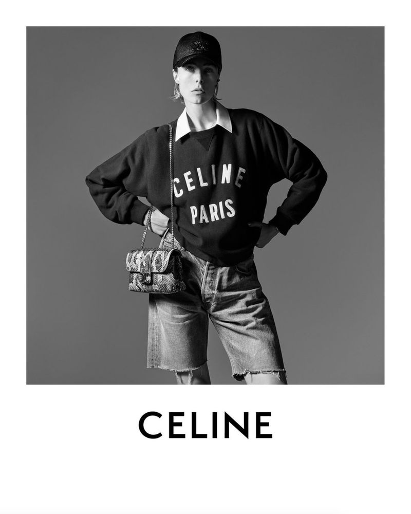 Edie Campbell by Hedi Slimane for Celine Summer 2024 Ad Campaign