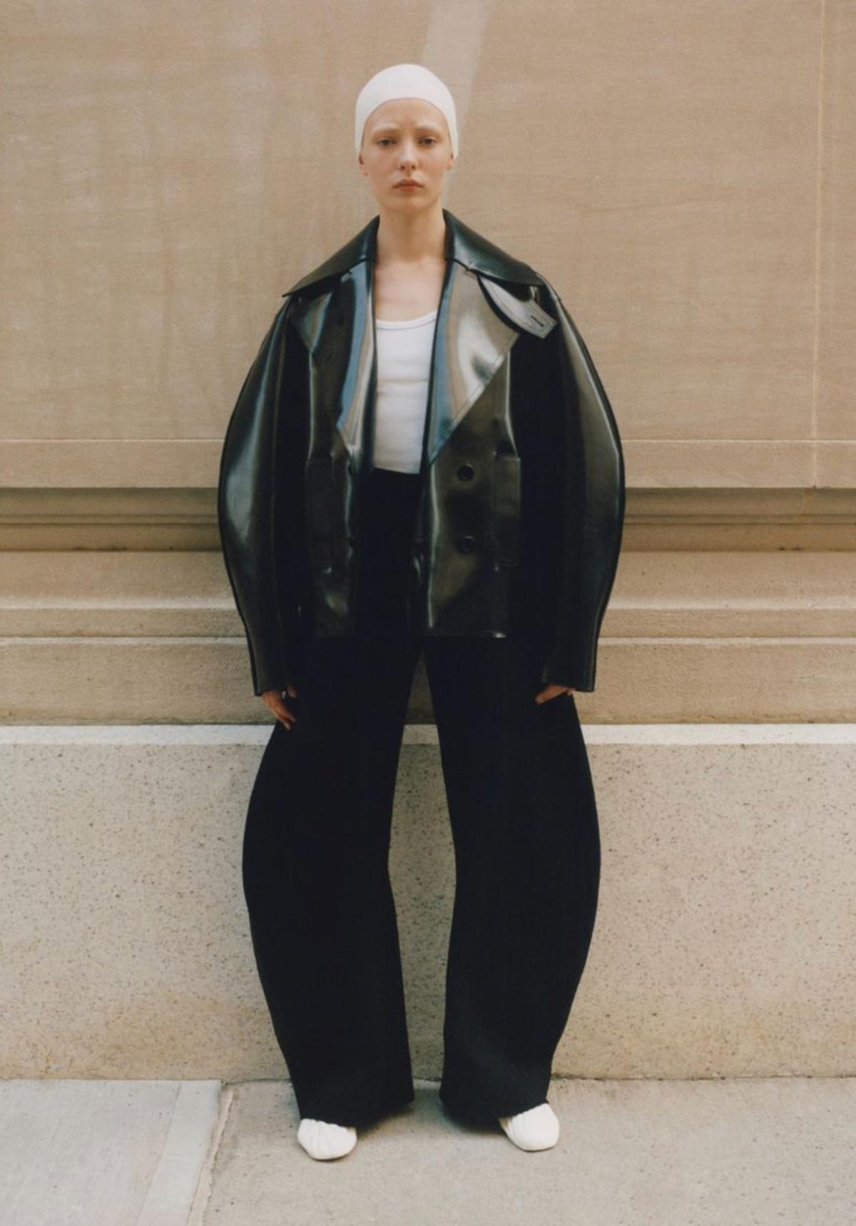 Celeste Fitzpatrick in Fall's Best Peacoats by Dudi Hasson for WSJ Magazine October 2024