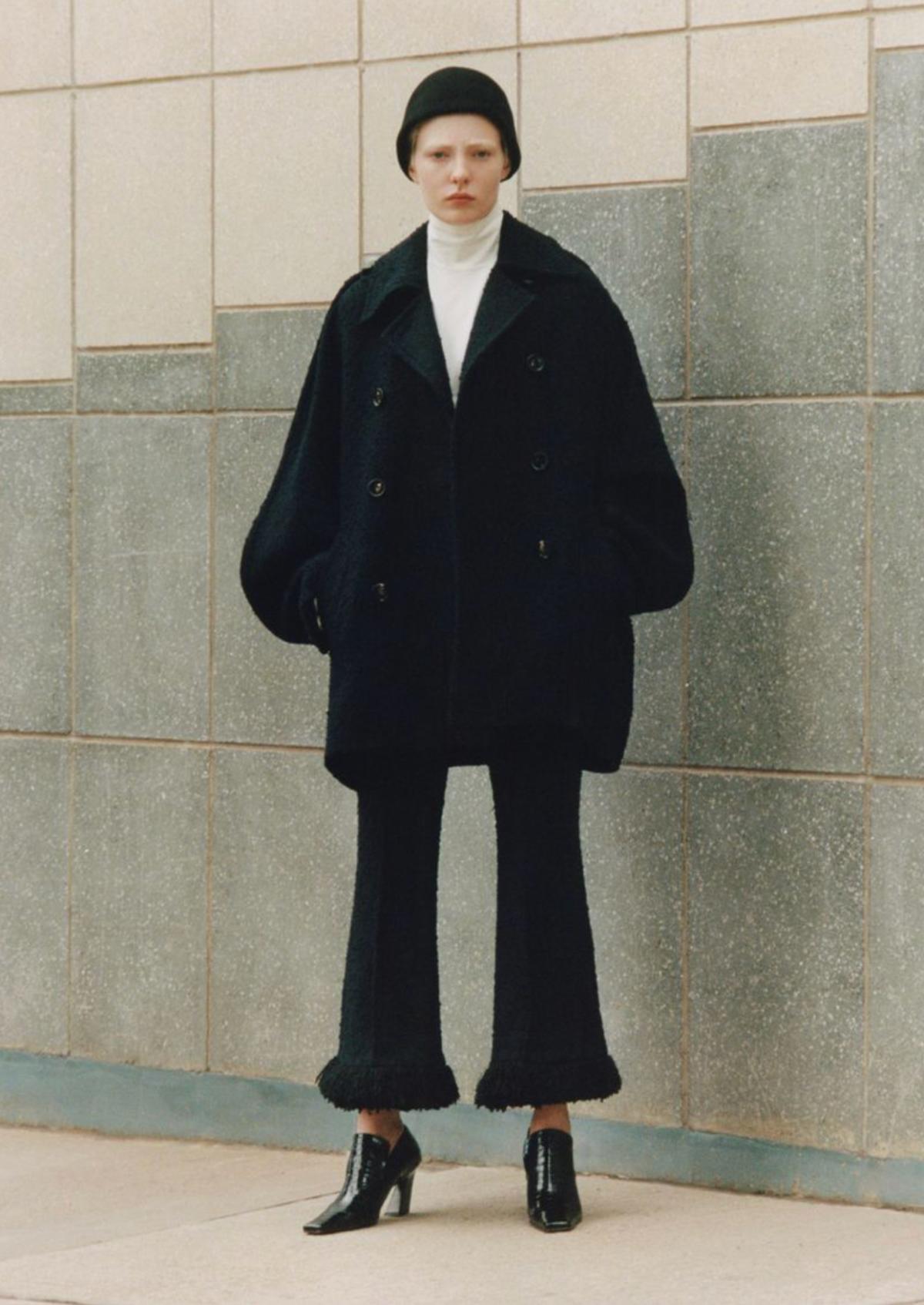 Celeste Fitzpatrick in Fall's Best Peacoats by Dudi Hasson for WSJ Magazine October 2024