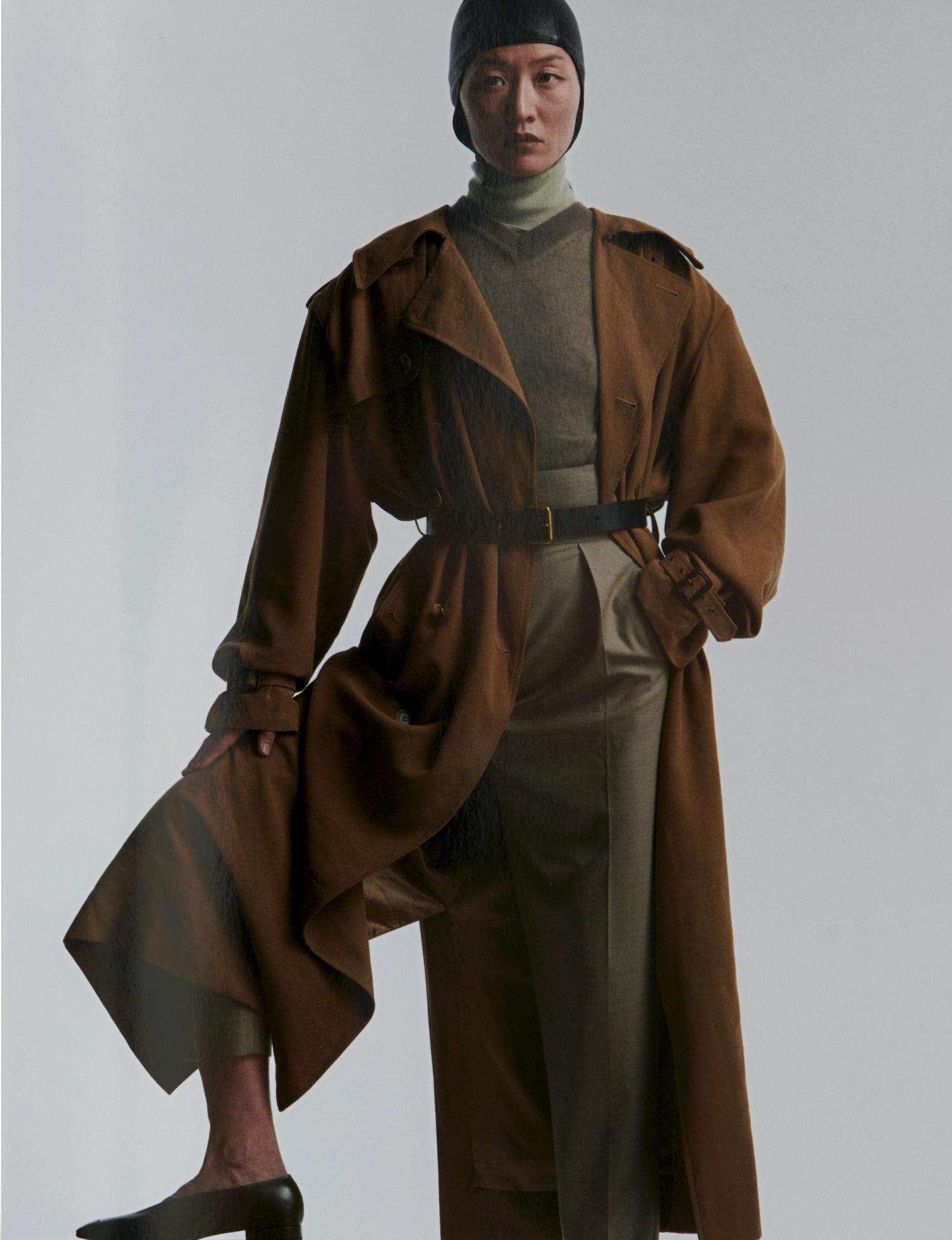 Trench Touch: Mia Kwon by Philippine Chaumont and Agathe Zaerpour for Harper's Bazaar France March 2024