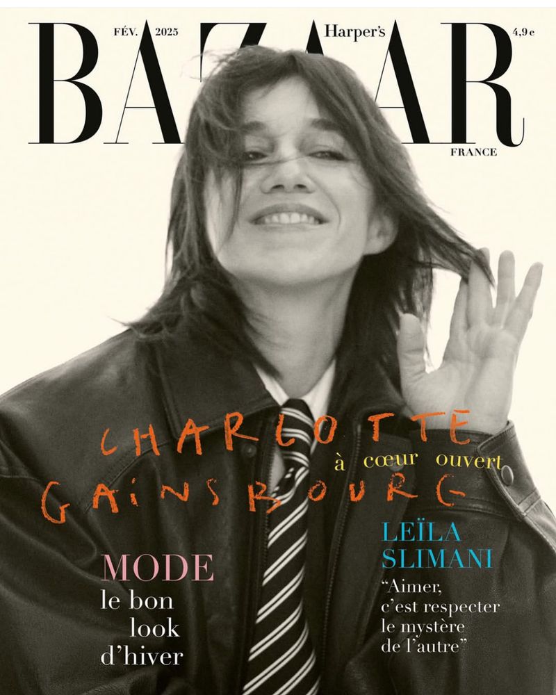 Charlotte Gainsbourg Covers Harper's Bazaar France February 2025