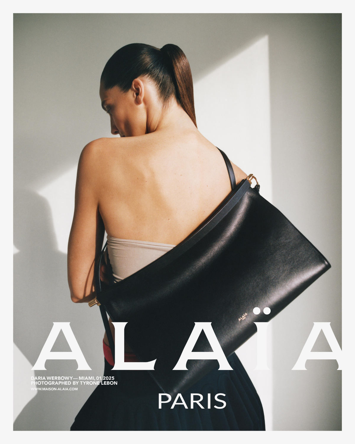 Daria Werbowy by Tyrone Lebon for Alaia Winter-Spring 2025 Ad Campaign