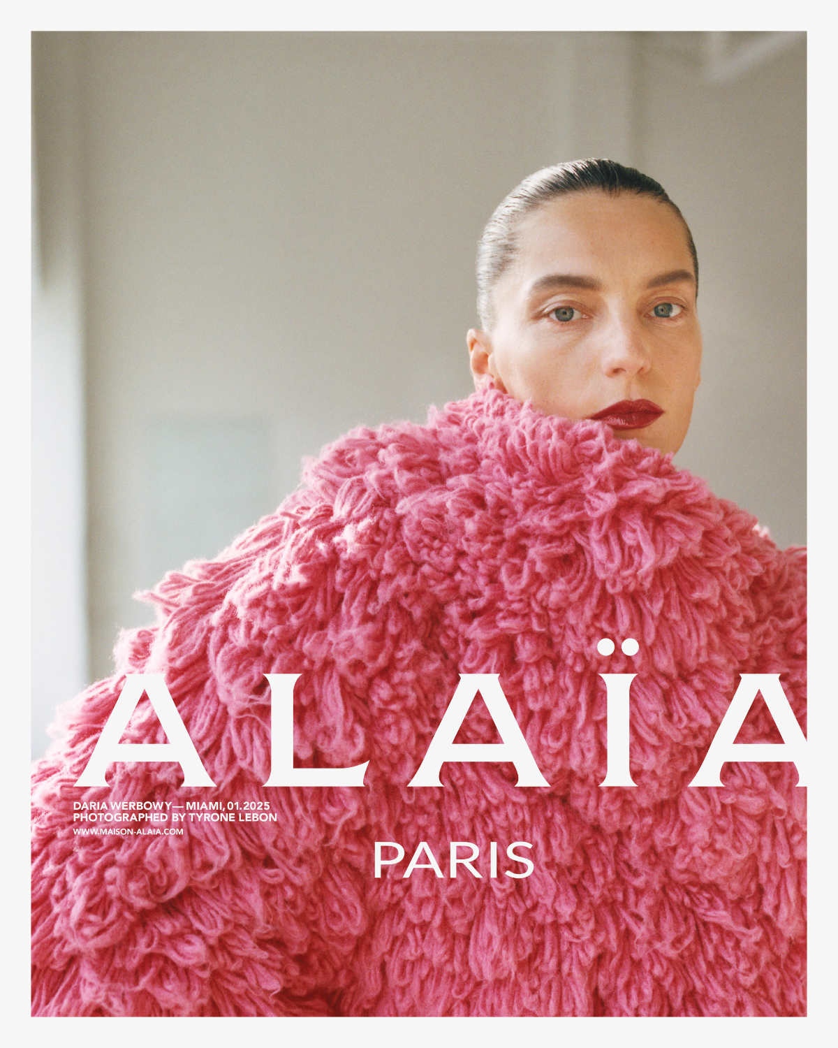 Daria Werbowy by Tyrone Lebon for Alaia Winter-Spring 2025 Ad Campaign