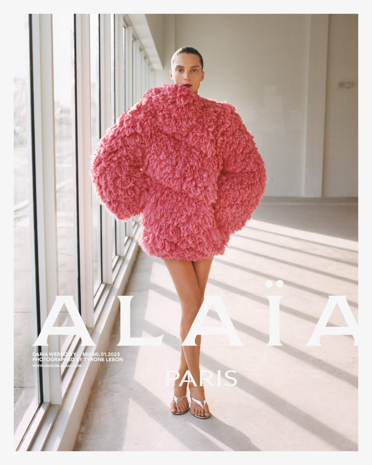 Daria Werbowy by Tyrone Lebon for Alaia Winter-Spring 2025 Ad Campaign