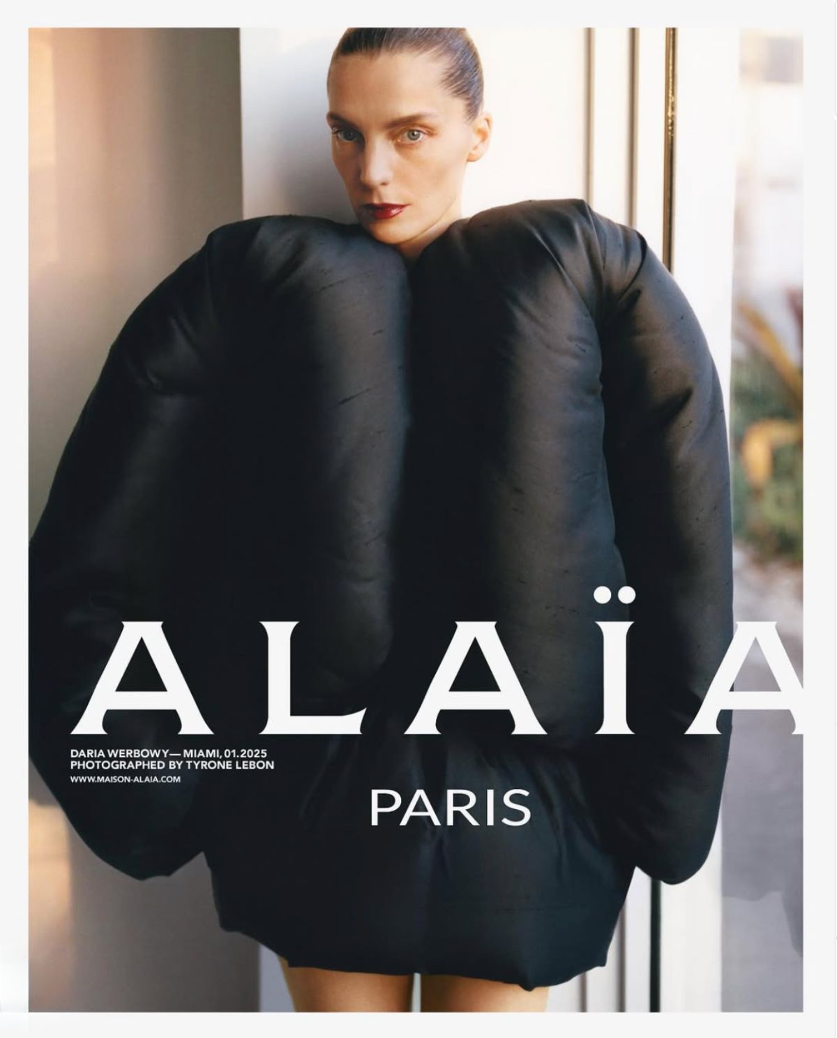 Daria Werbowy by Tyrone Lebon for Alaia Winter-Spring 2025 Fashion Campaign