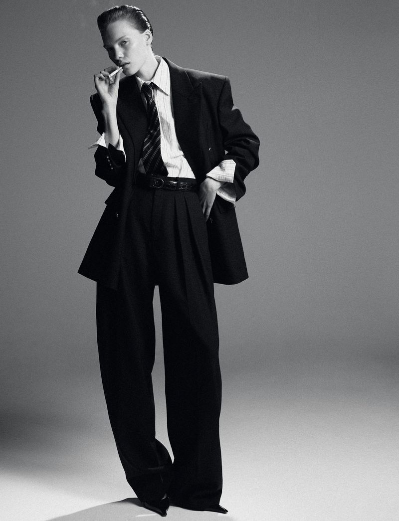 Penelope Ternes in Saint Laurent by Sean and Seng for Re-Edition Magazine Spring-Summer 2025