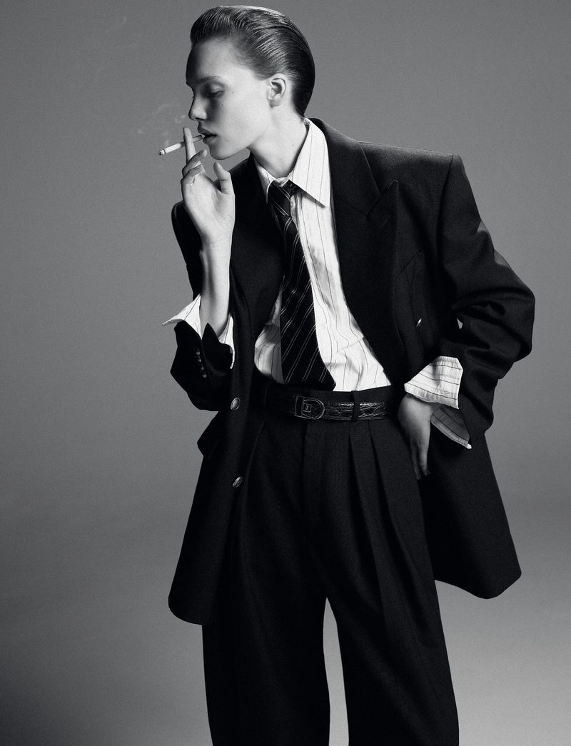Penelope Ternes in Saint Laurent by Sean and Seng for Re-Edition Magazine Spring-Summer 2025
