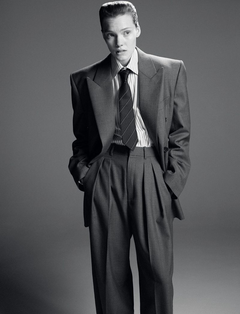 Penelope Ternes in Saint Laurent by Sean and Seng for Re-Edition Magazine Spring-Summer 2025