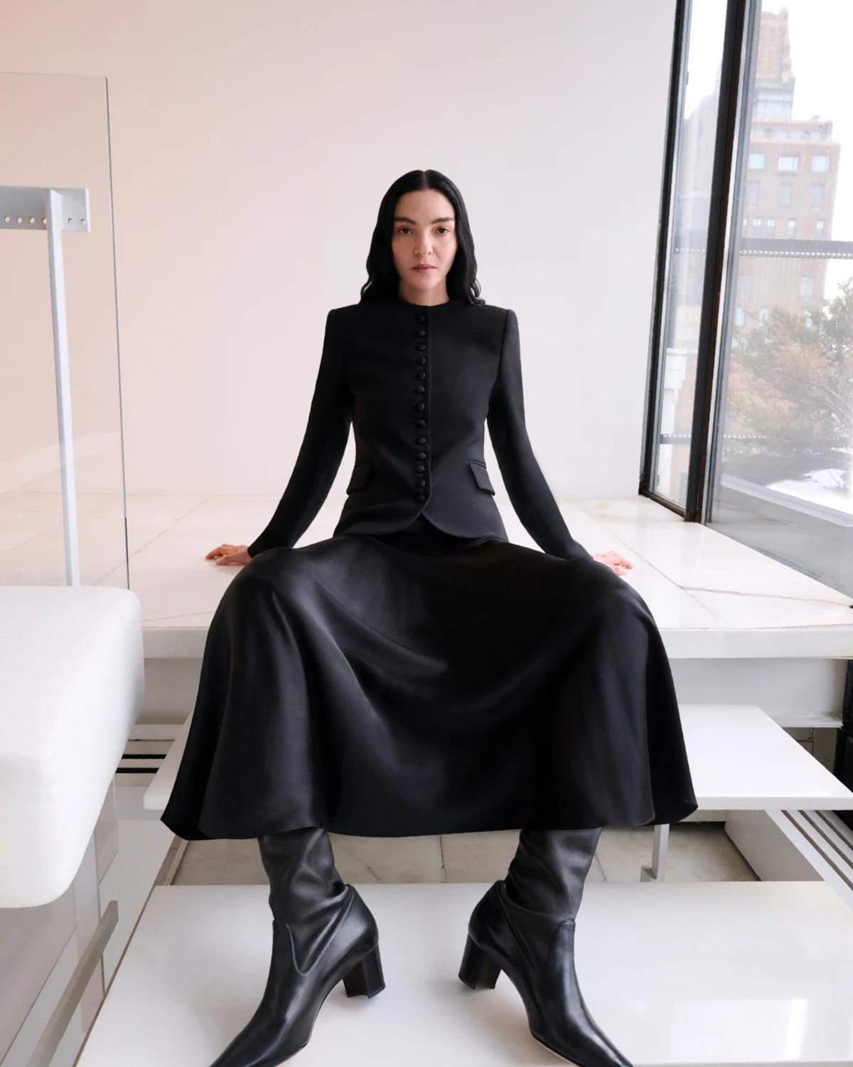 Mariacarla Boscono by Chris Rhodes & Beat Bolliger for Adam Lippes Spring-Summer 2025 Ad Campaign